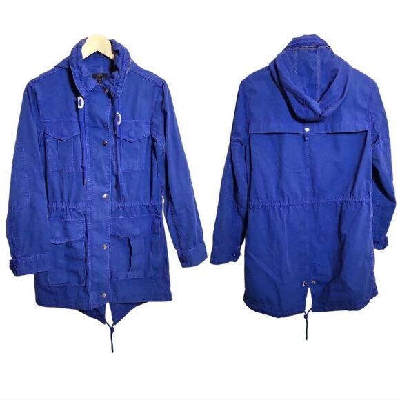J Crew Blue Cotton Utility Jacket Size XSmall - Picture 5 of 13